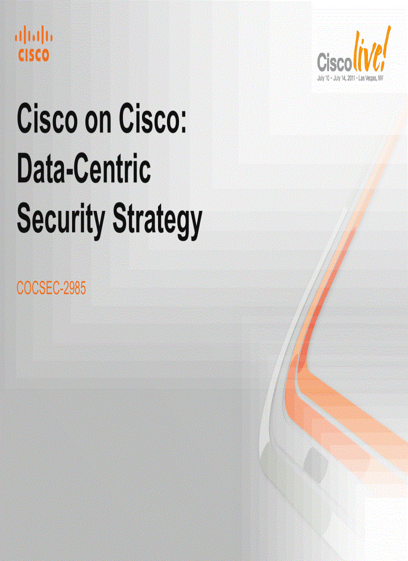 image for page Cisco on Cisco Data Centric Security Strategy