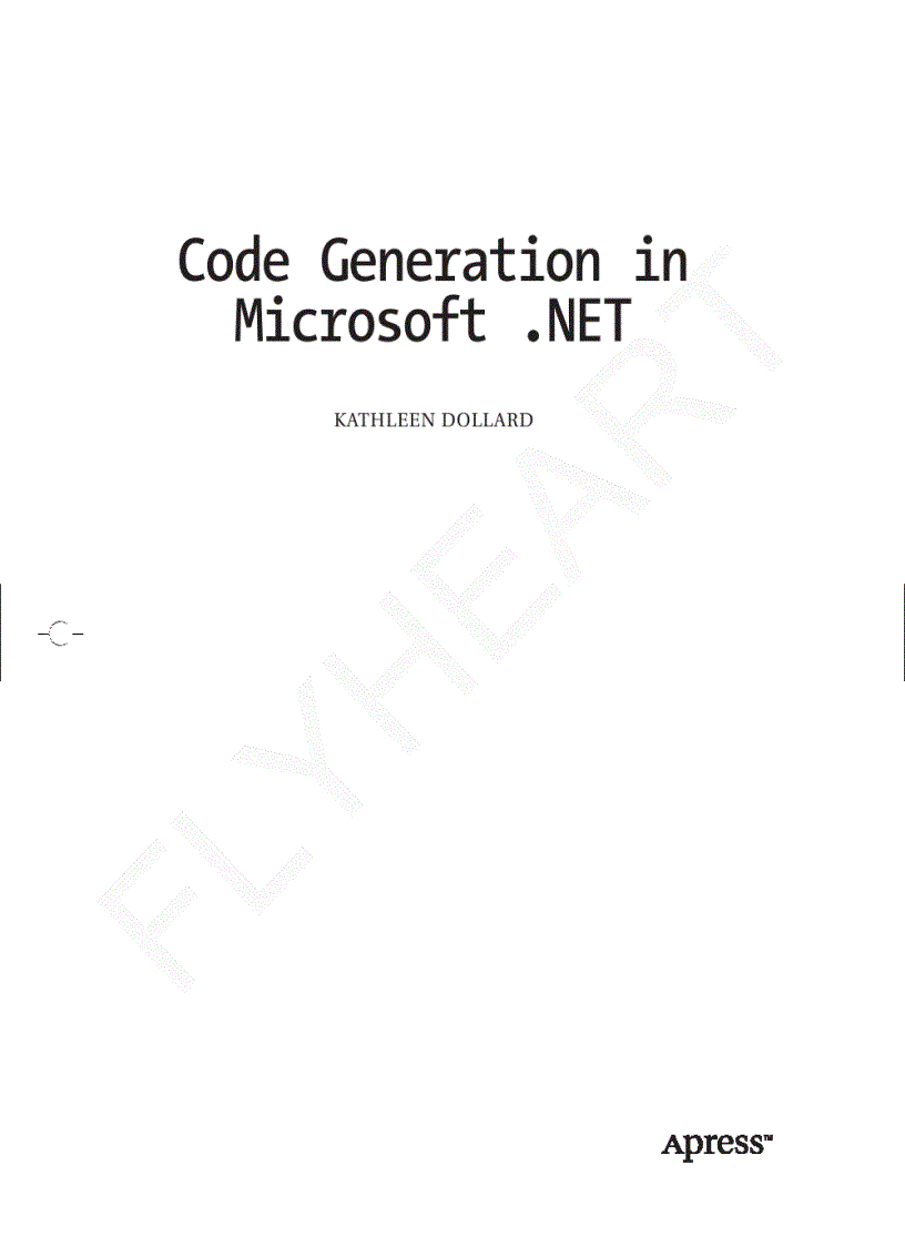 Code Generation in Microsoft NET