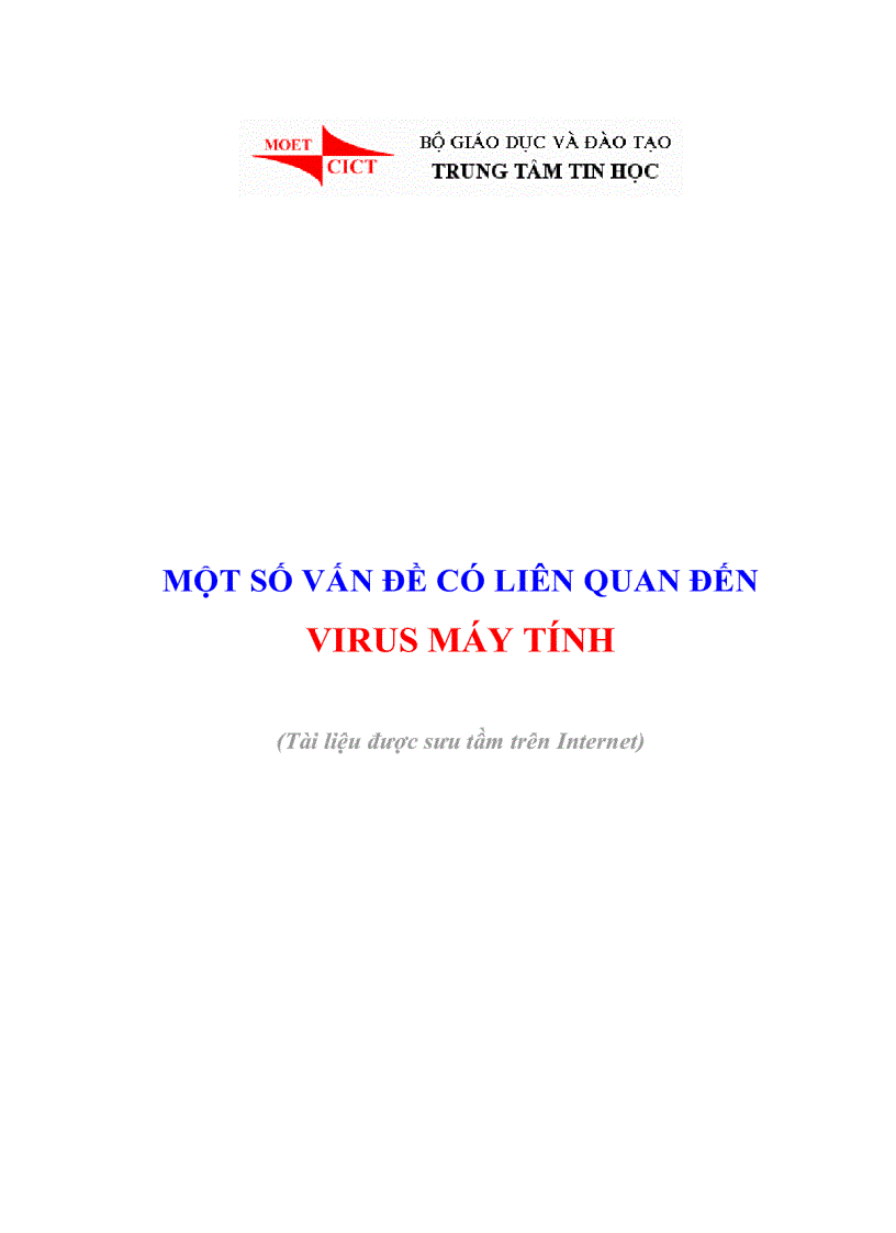 image for page EBook một số câu hỏi về Virus máy tính Bộ GD ĐT