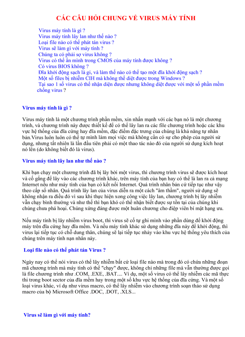 image for page EBook một số câu hỏi về Virus máy tính Bộ GD ĐT