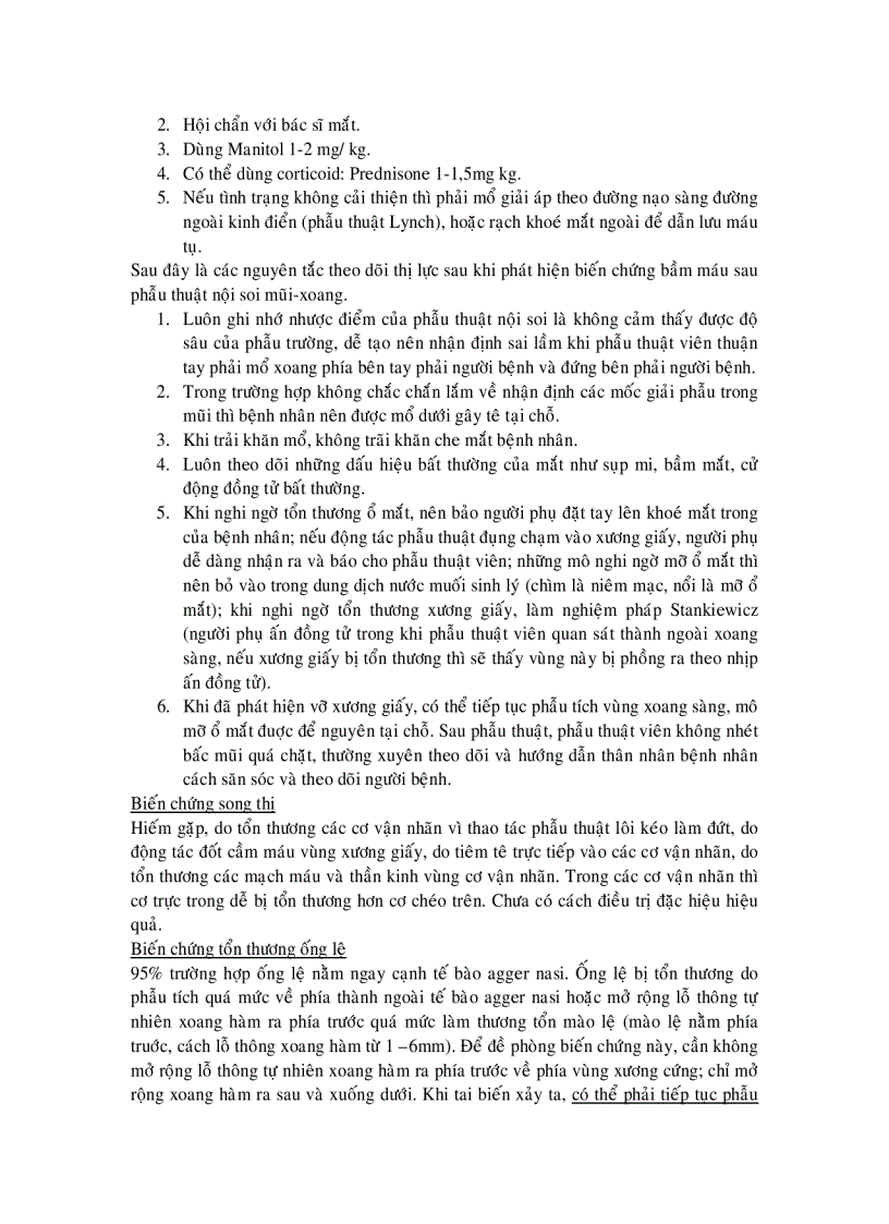 image for page Biến chứng của phẫu thuật nội soi mũi xoang