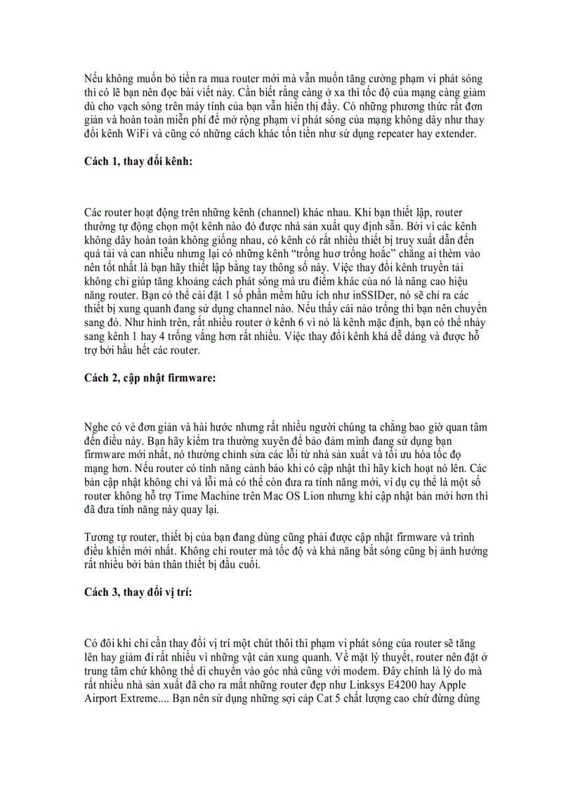 image for page Các cách để tăng cường phạm vi phát sóng WiFi