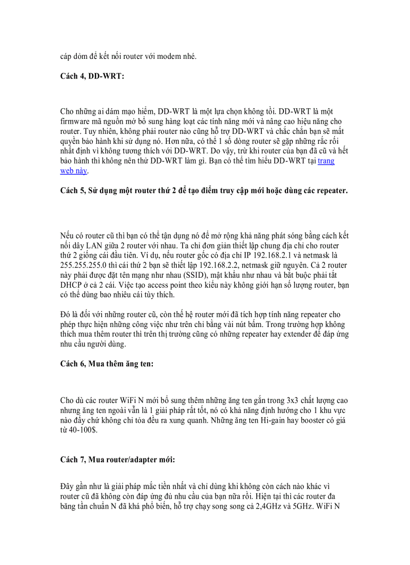 image for page Các cách để tăng cường phạm vi phát sóng WiFi