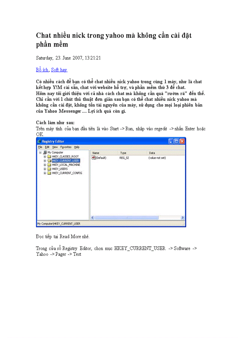 image for page Chat nhiều nick trong yahoo mà không cần cài đặt phần mềm