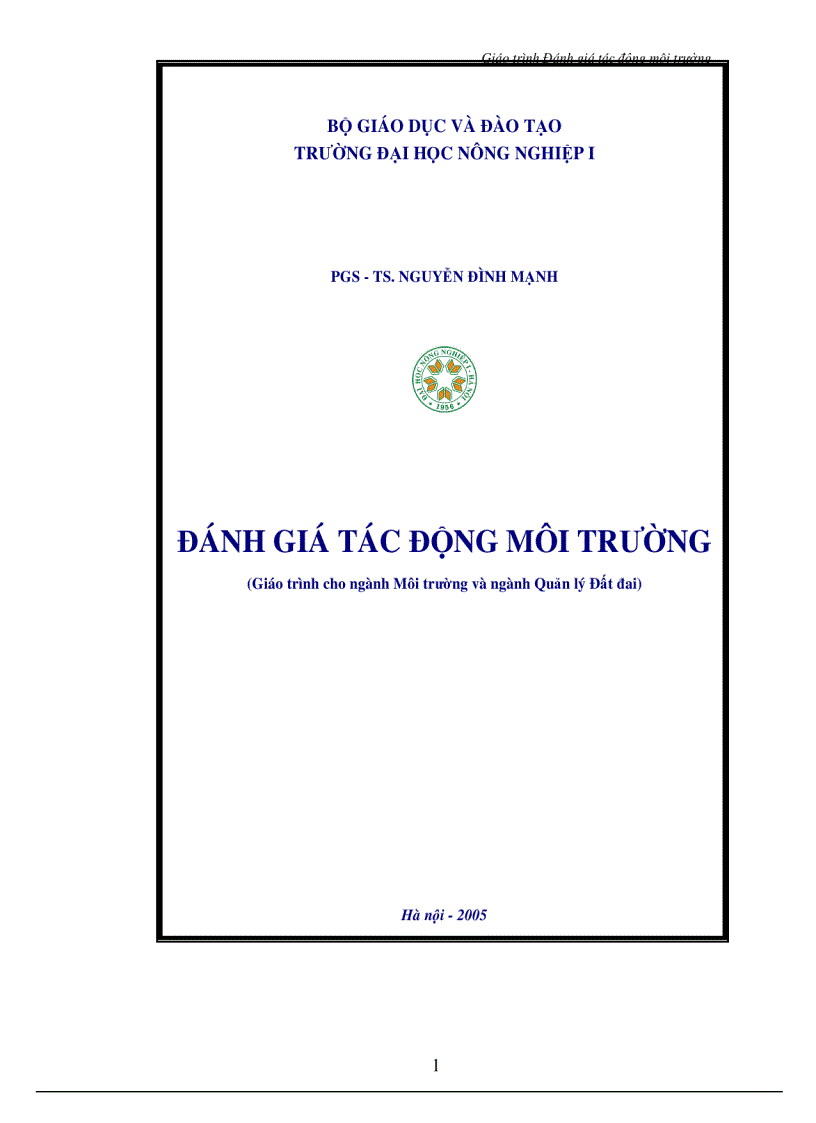 image for page Đánh giá tác động môi trường