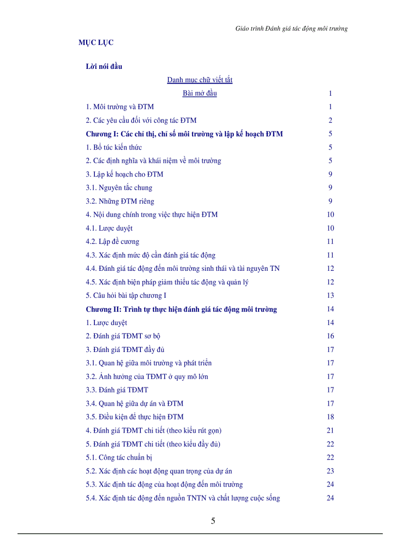 image for page Đánh giá tác động môi trường