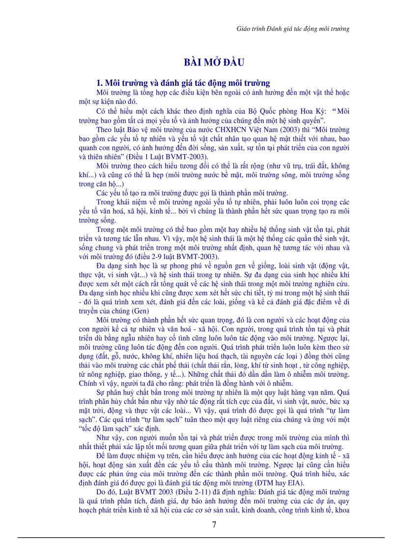 image for page Đánh giá tác động môi trường