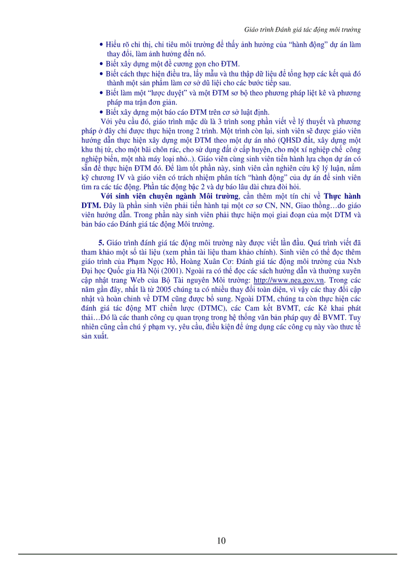 image for page Đánh giá tác động môi trường