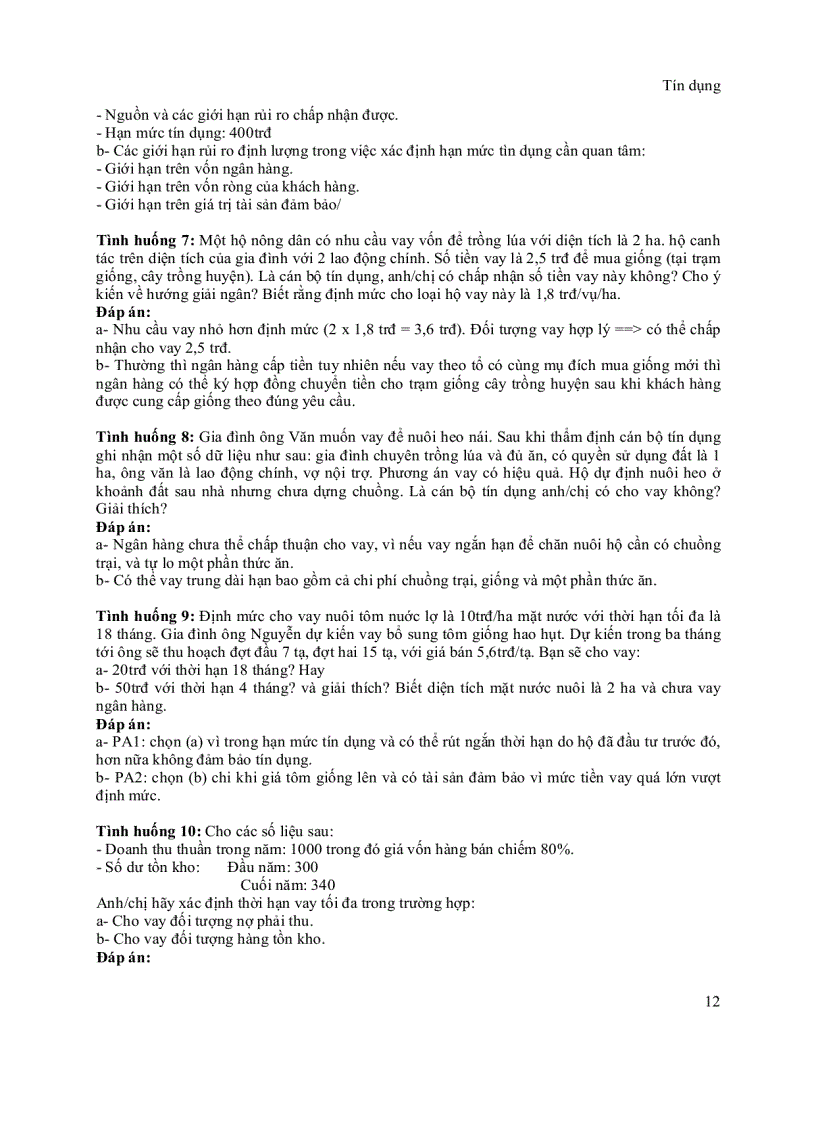image for page Câu hỏi lý thuyết và vấn đáp môn tín dụng ngân hàng