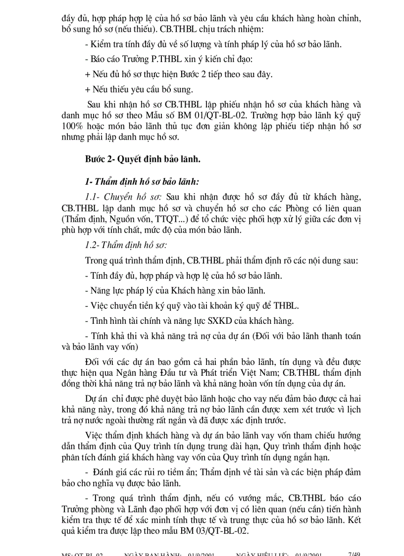 image for page Quy trình bảo lãnh