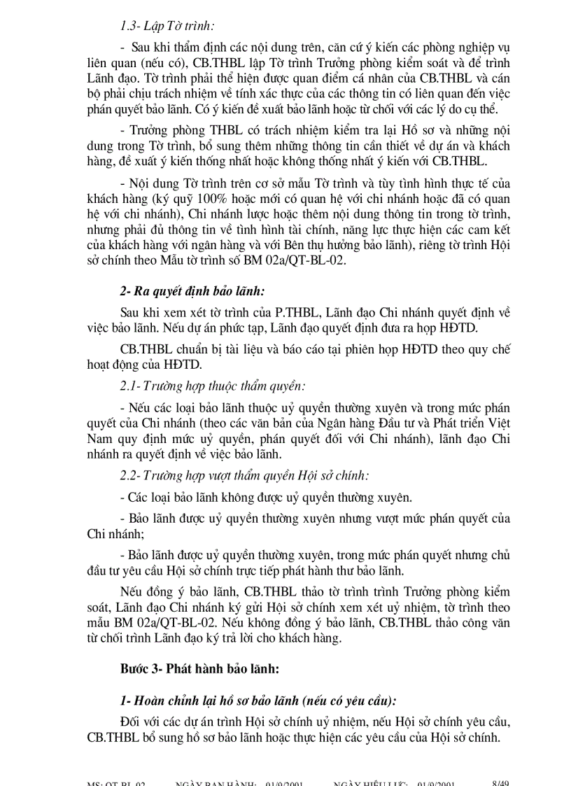 image for page Quy trình bảo lãnh