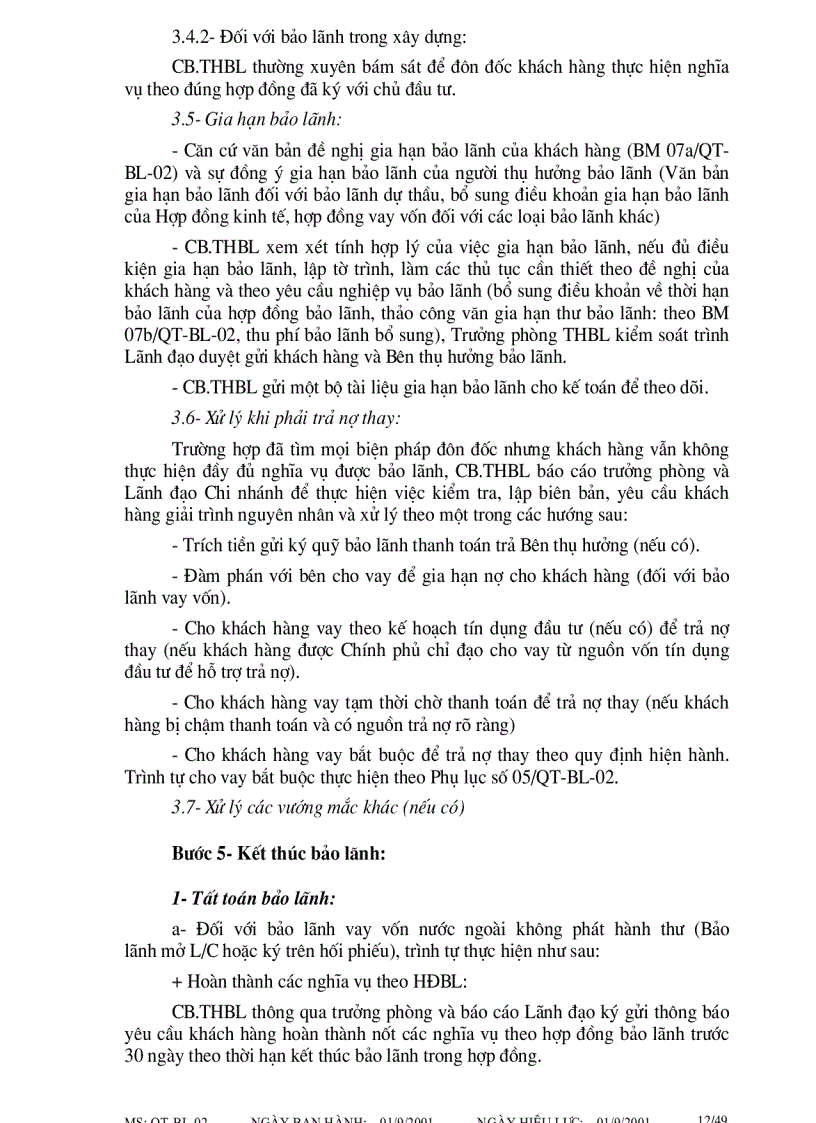 image for page Quy trình bảo lãnh