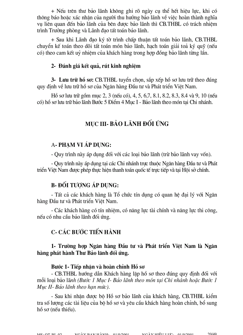 image for page Quy trình bảo lãnh