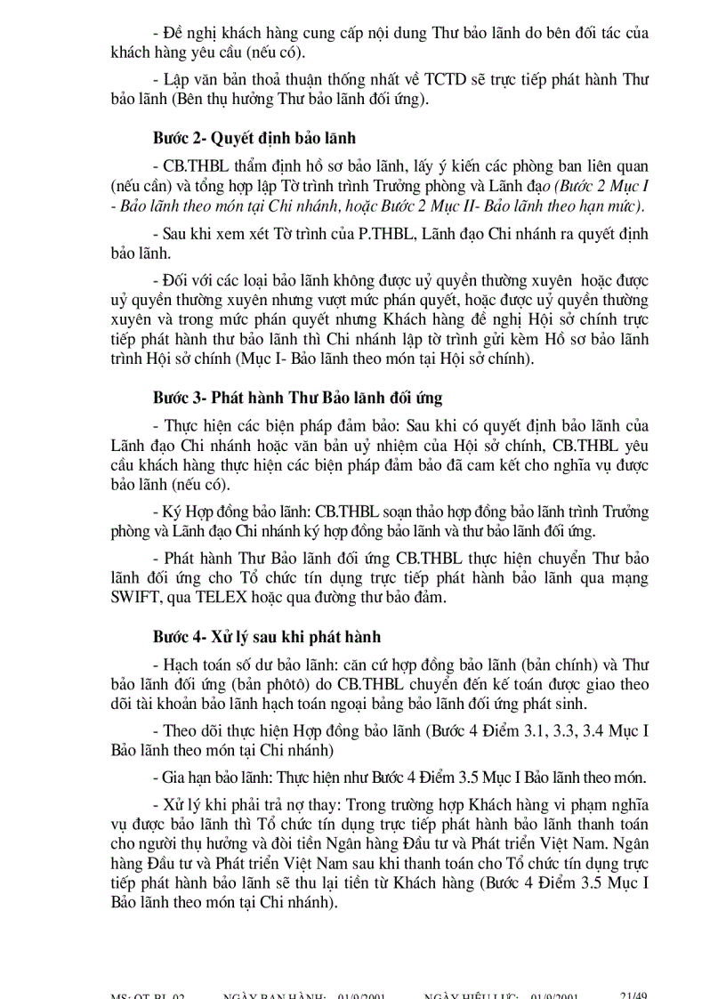 image for page Quy trình bảo lãnh