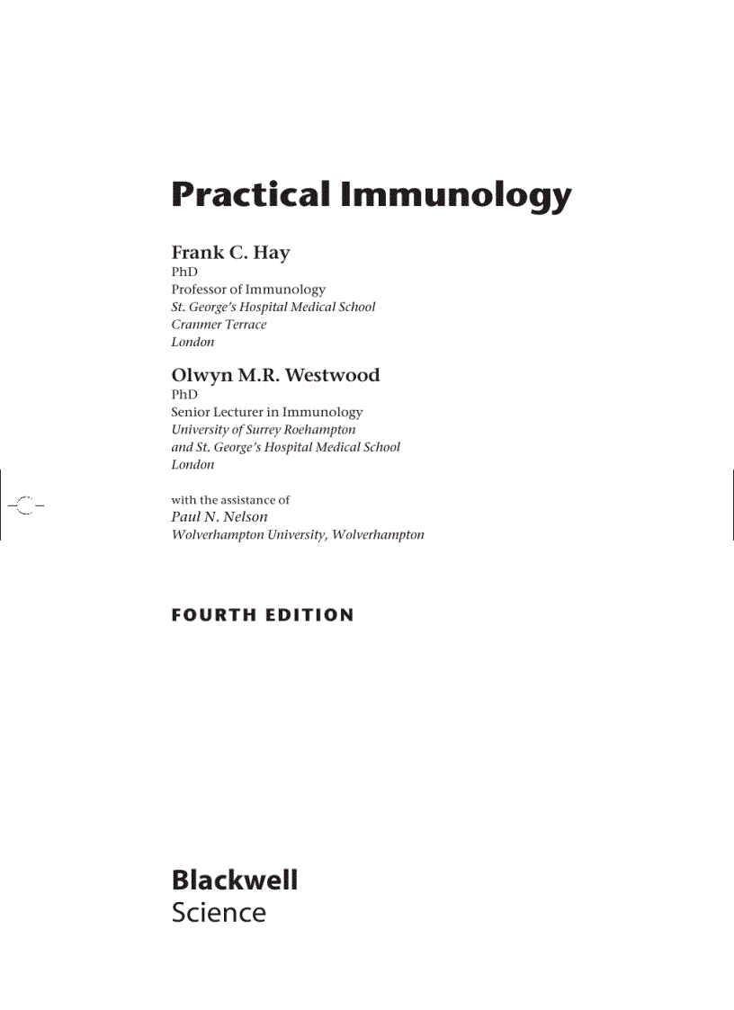 Practical Immunology 4th