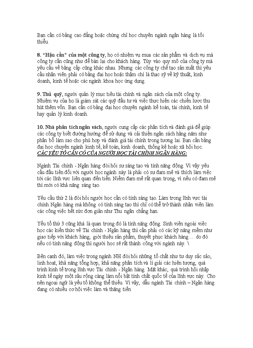 image for page Đôi nét về ngành học tài chính ngân hàng