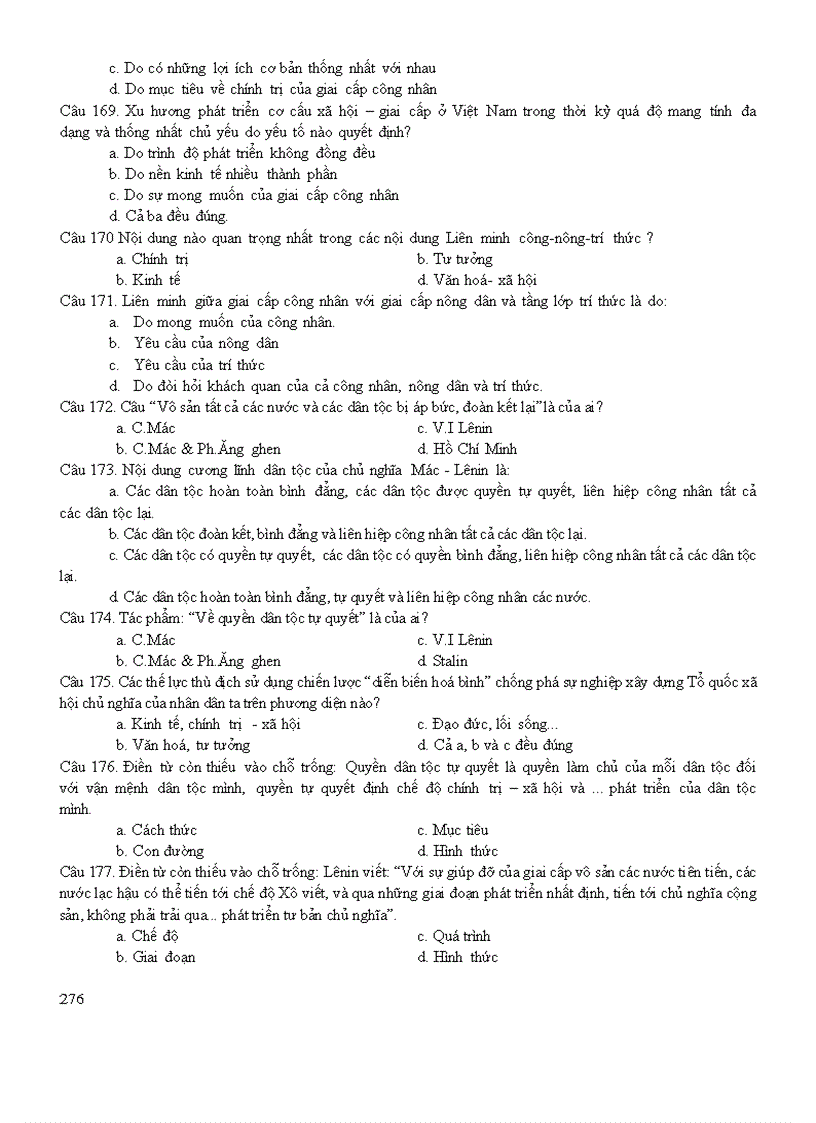 image for page Hệ thống các câu hỏi trắc nghiệm hay của môn CNXH KHOA HỌC tài liệu để dành cho các ban trong kì thi olympics hay trong các giúp các bạn SV thi tôt môn này trong kì thi học kì sắp tới có đáp án