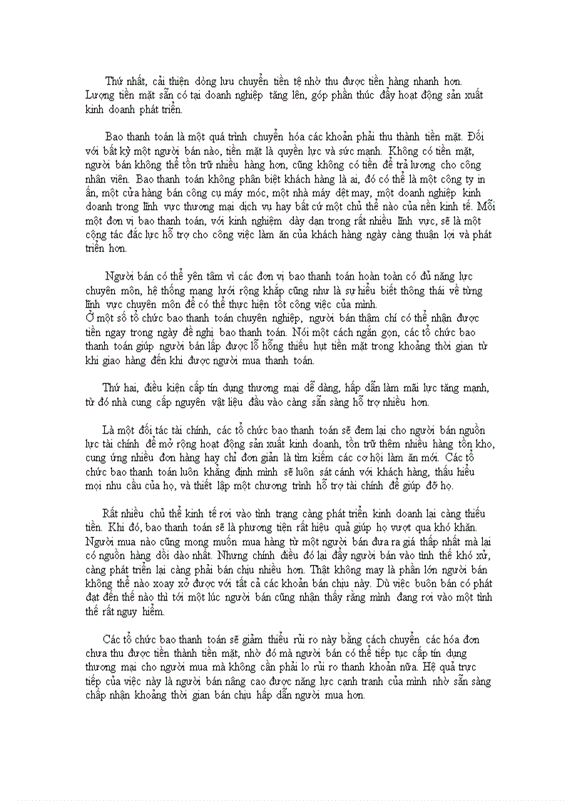 image for page Những vấn đề chung về bao thanh toán