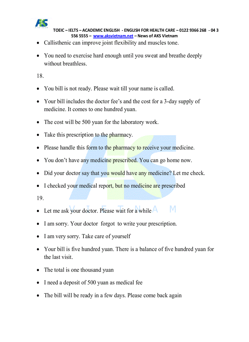 image for page Tài liệu tiếng Anh dành cho Bác sĩ Y tá điều dưỡng