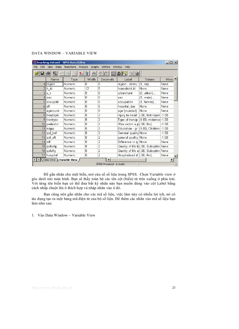 image for page Giáo trình thống kê sử dụng SPSS Đại học Y tế công cộng
