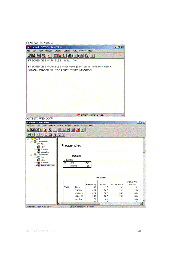 image for page Giáo trình thống kê sử dụng SPSS Đại học Y tế công cộng