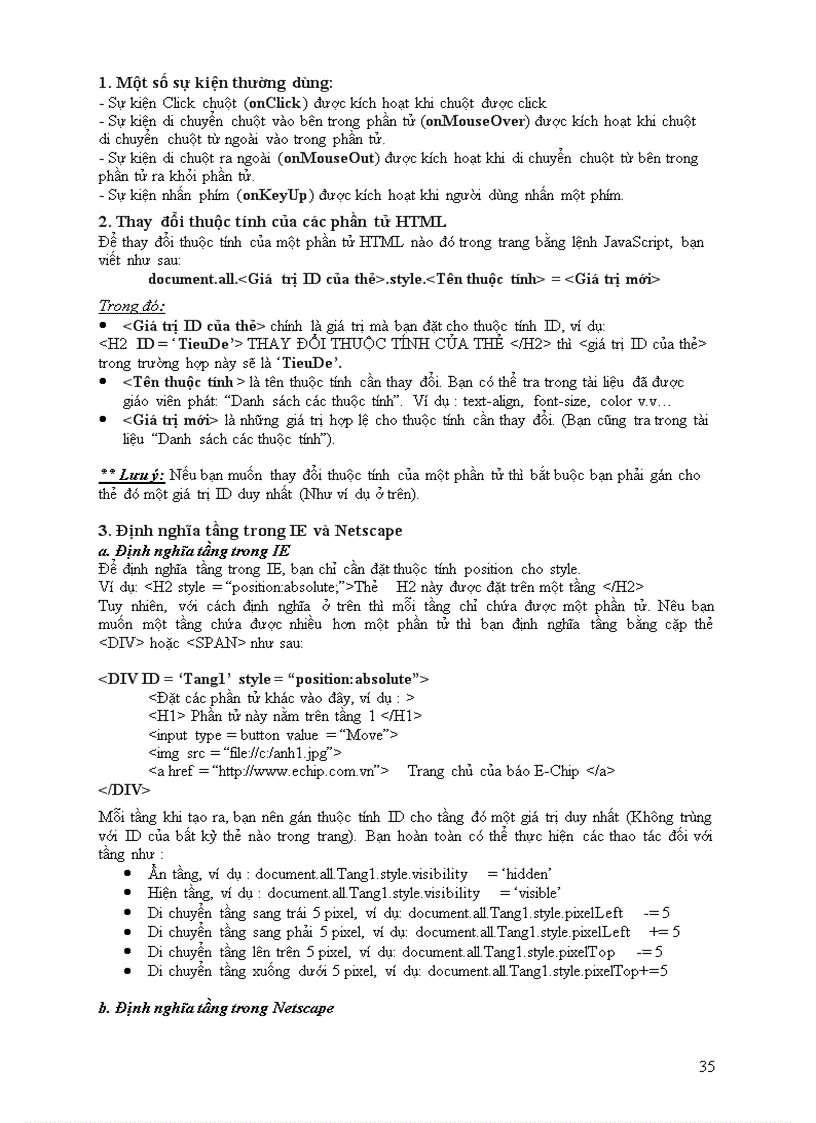 image for page Tài liệu HTML DTML Javascrip