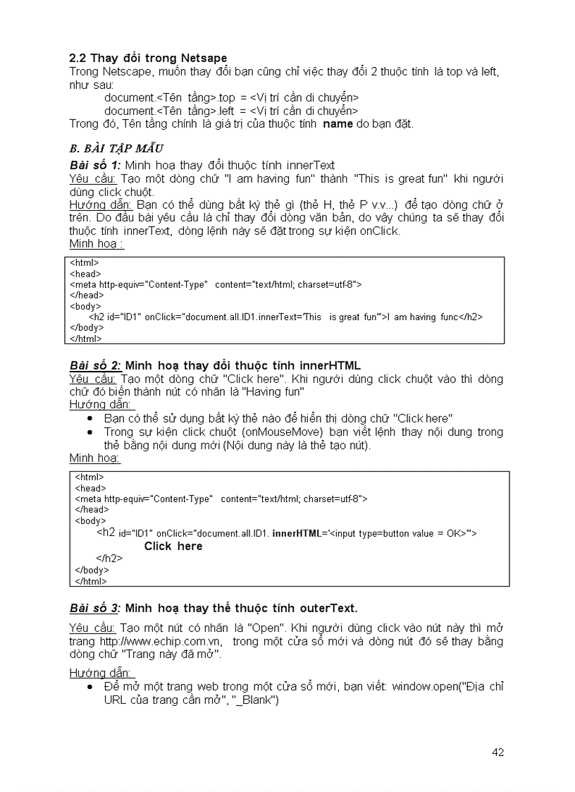 image for page Tài liệu HTML DTML Javascrip