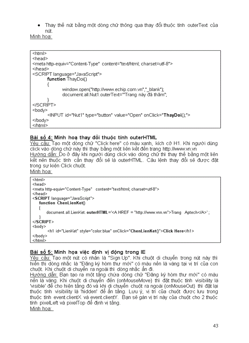 image for page Tài liệu HTML DTML Javascrip
