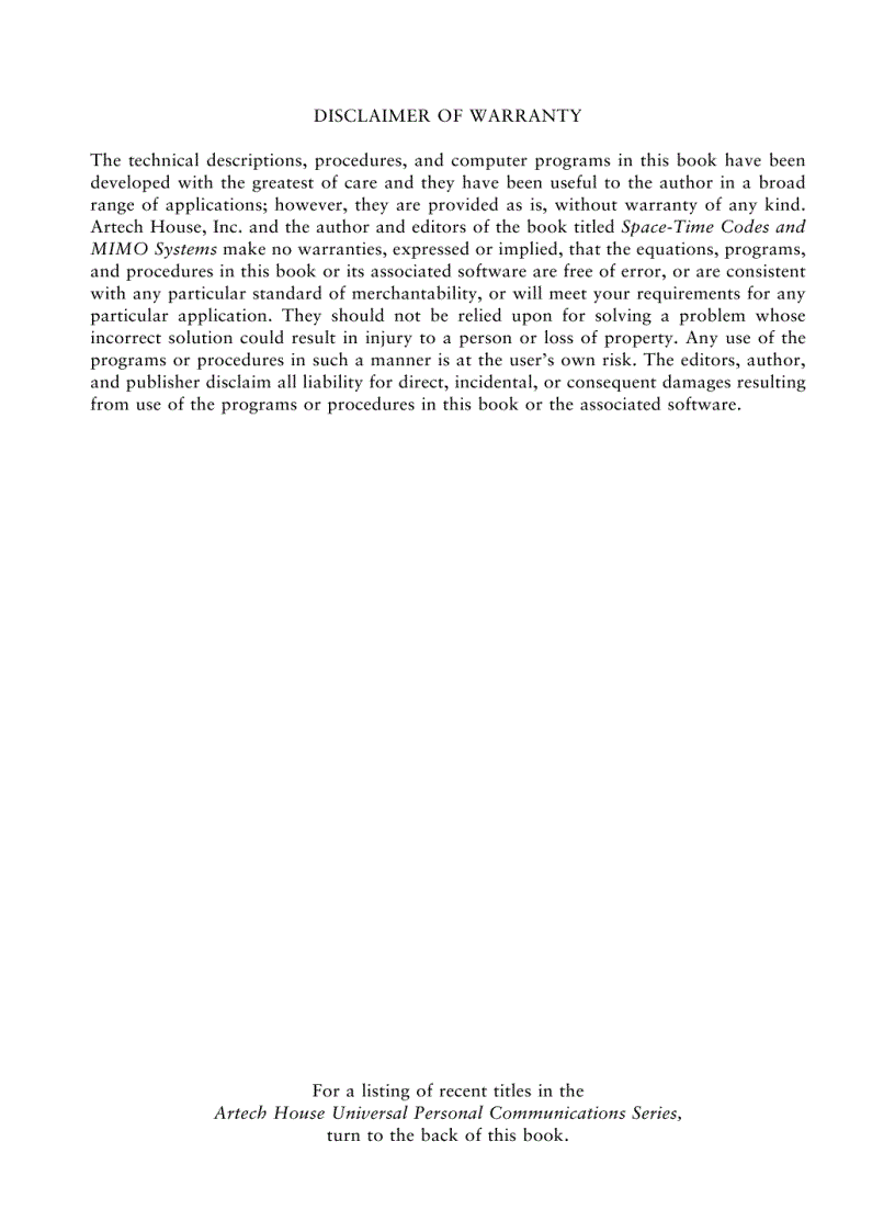 image for page Space Time Codes and MIMO Systems