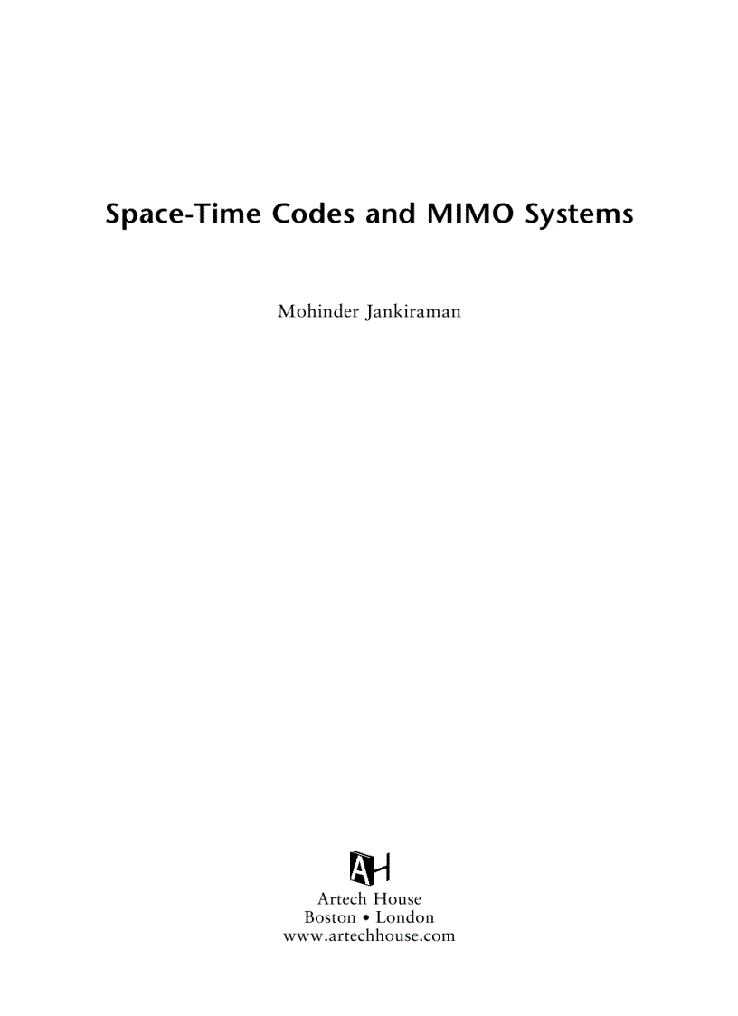 image for page Space Time Codes and MIMO Systems