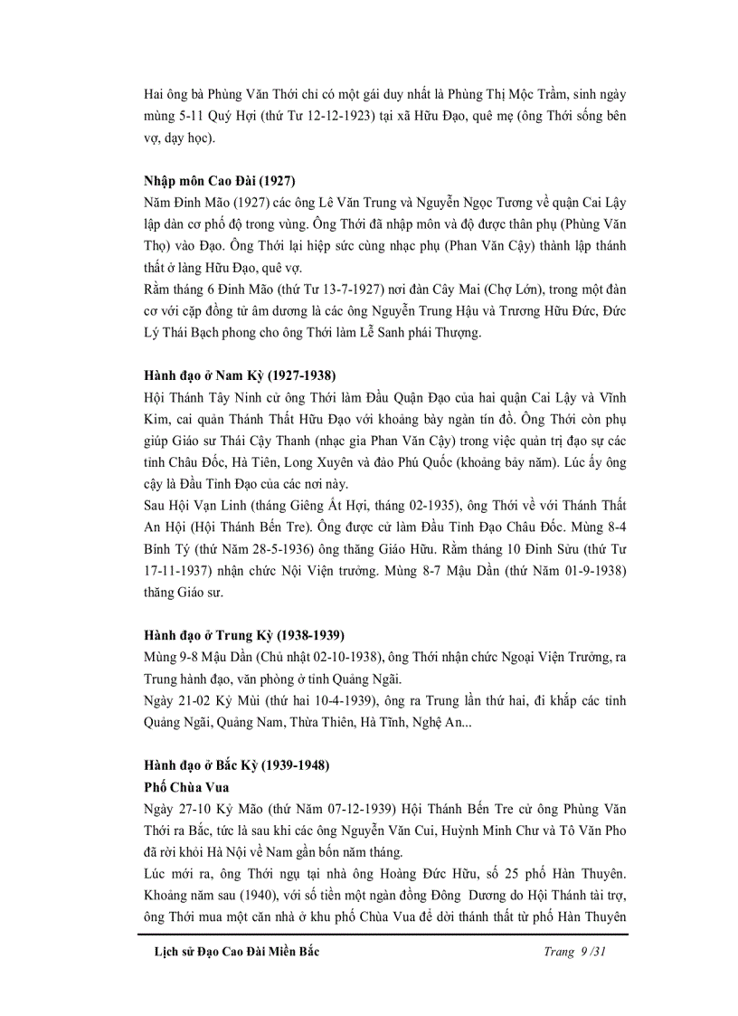 image for page Lịch sử đạo cao đài miền bắc