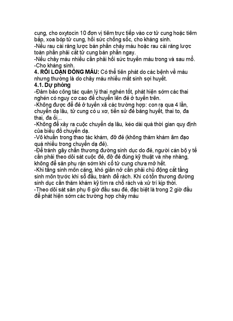 image for page Xử trí chảy máu sau đẻ