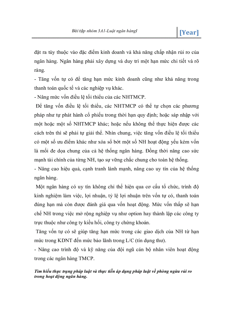 image for page Tìm hiểu thực trạng pháp luật và thực tiễn áp dụng pháp luật về phòng ngừa rủi ro trong hoạt động ngân hàng