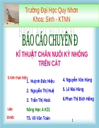 Kỹ thuật chăn nuôi kì nhông trên cát