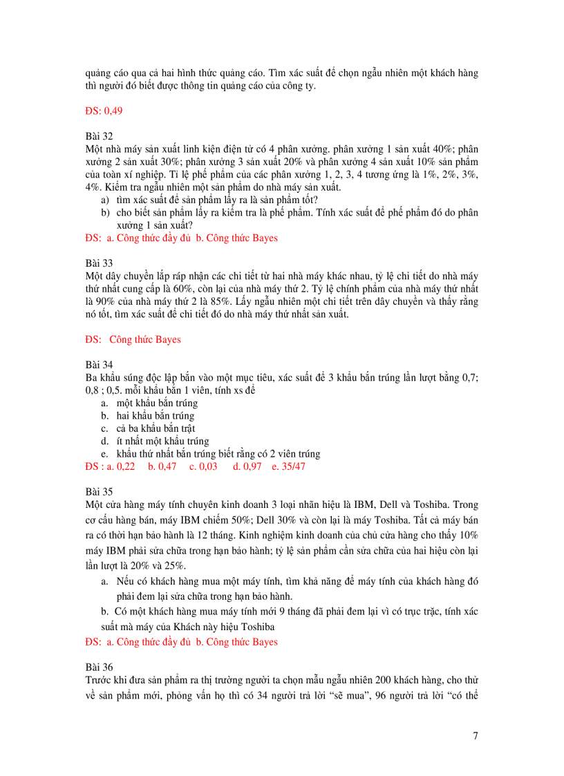 image for page Bài tập xác suất thống kê kèm lời giải chi tiết