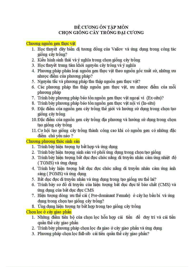 image for page Ôn tập môn chọn giống cây trồng đại cương