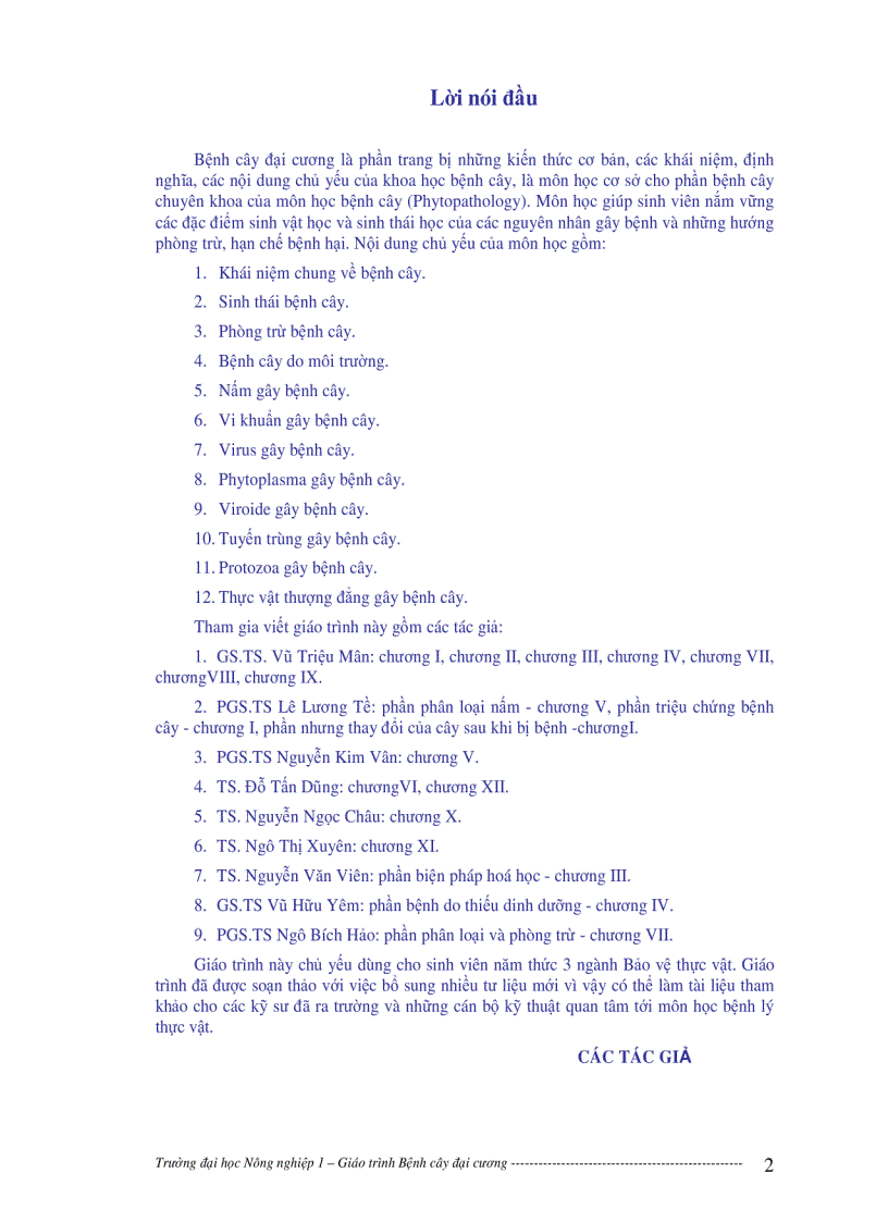 image for page Bệnh cây đại cương