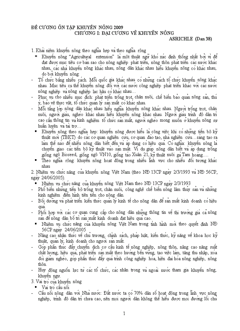 image for page Đề cương ôn tập khuyến nông