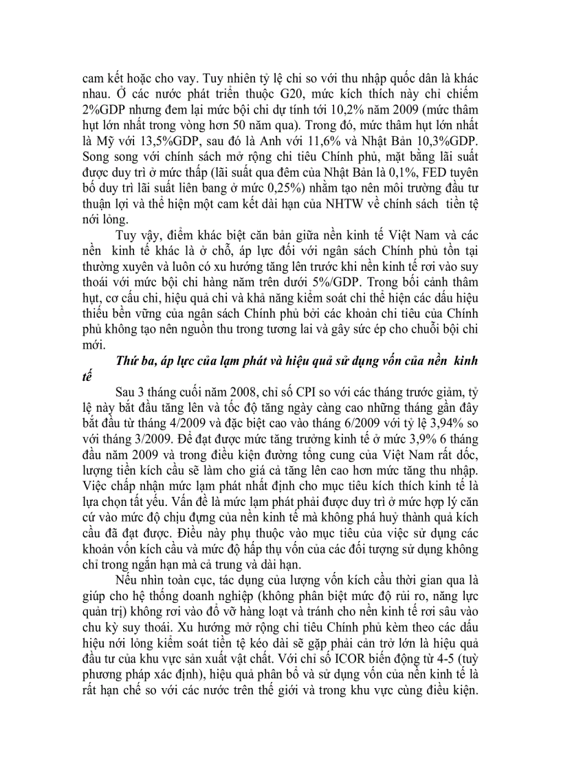 image for page Giới hạn của chính sách tiền tệ và chính sách tài khoá trong kích cầu ở Việt Nam năm 2009