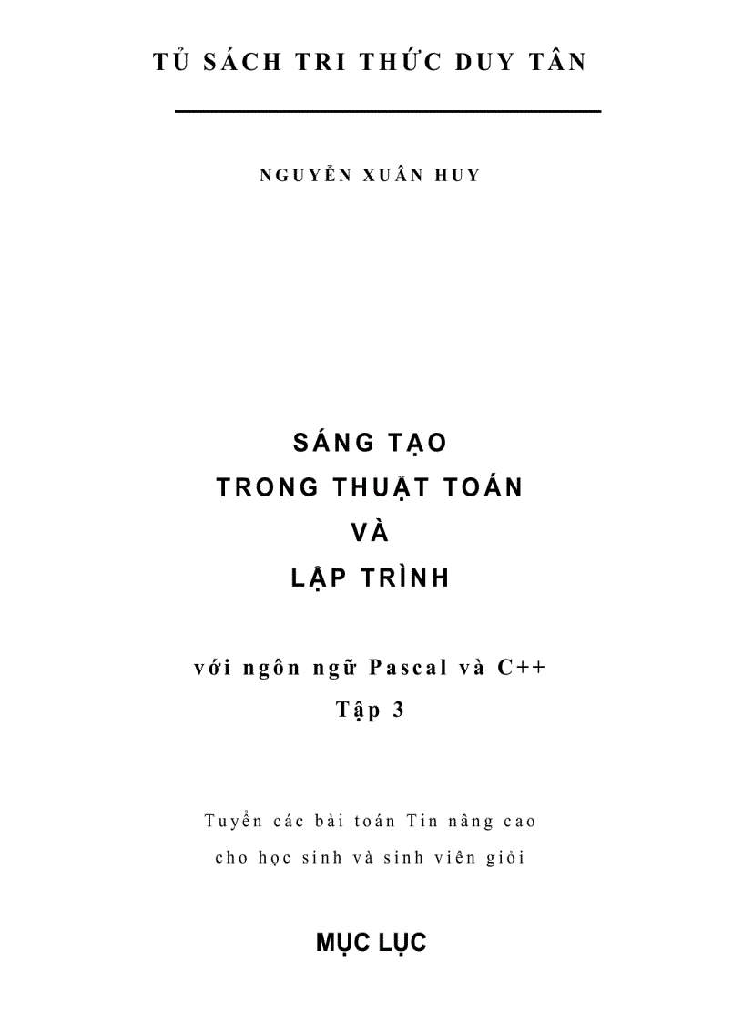 image for page Sáng tạo thuật toán và lập trình tập 3