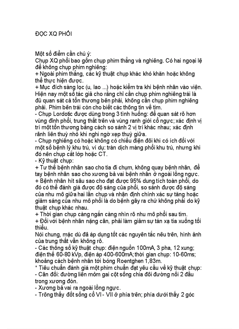 image for page Các chú y khi đọc xquang phổi