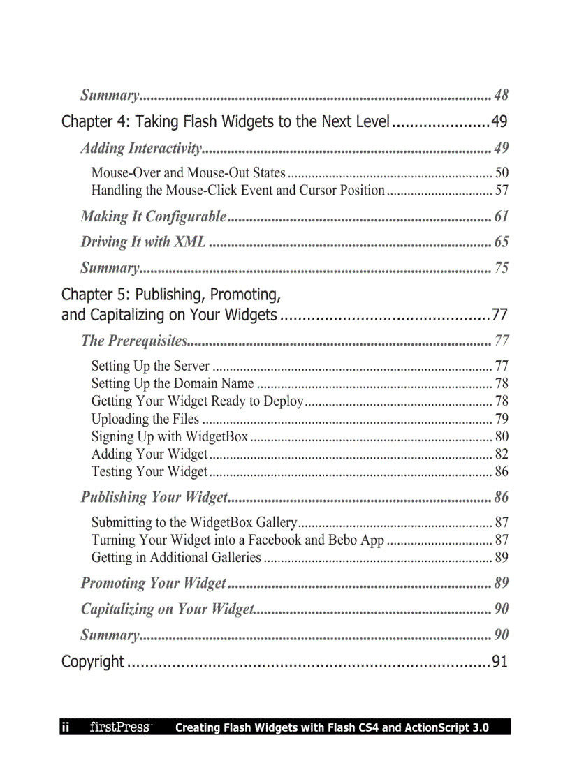 image for page Creating Flash Widgets with Flash CS4 and ActionScript 3 0