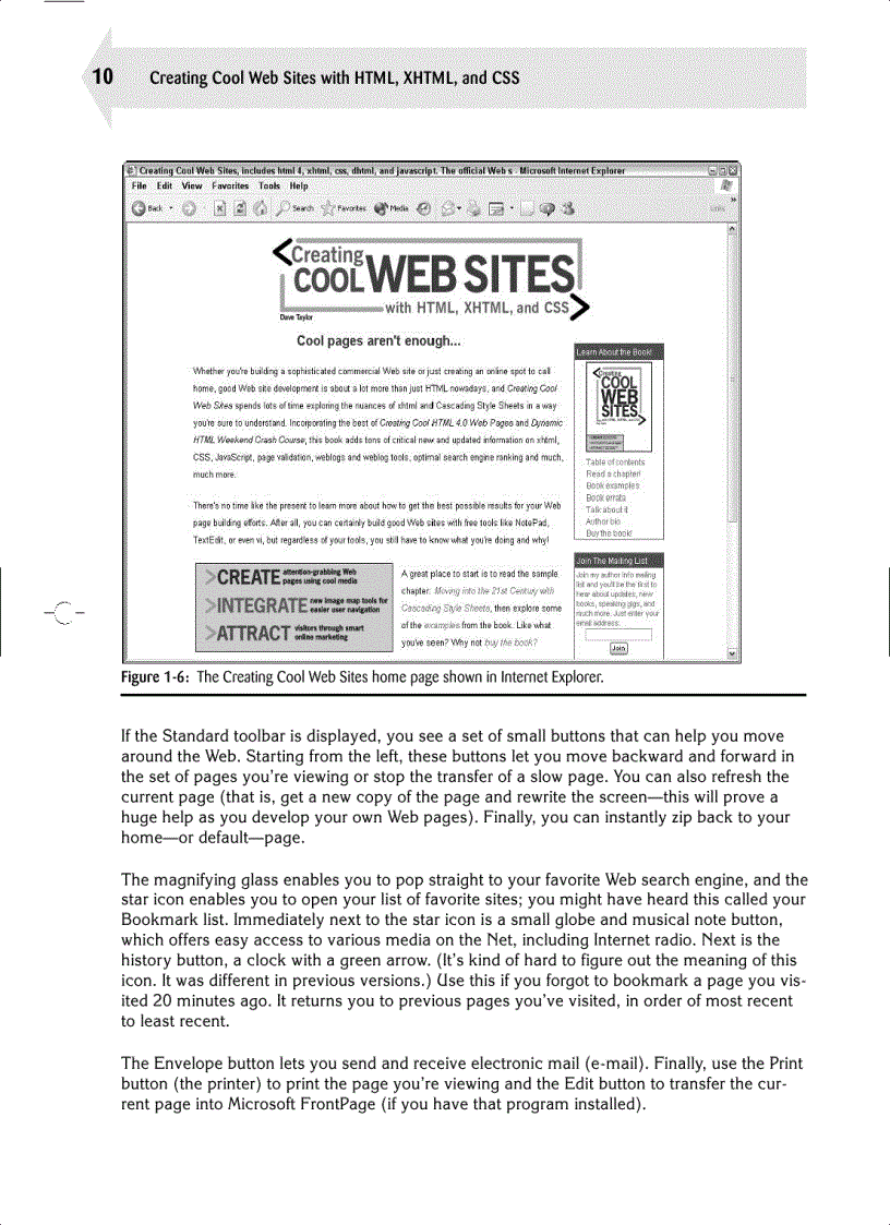 image for page Creating Cool Web Sites with HTML XHTML and CSS