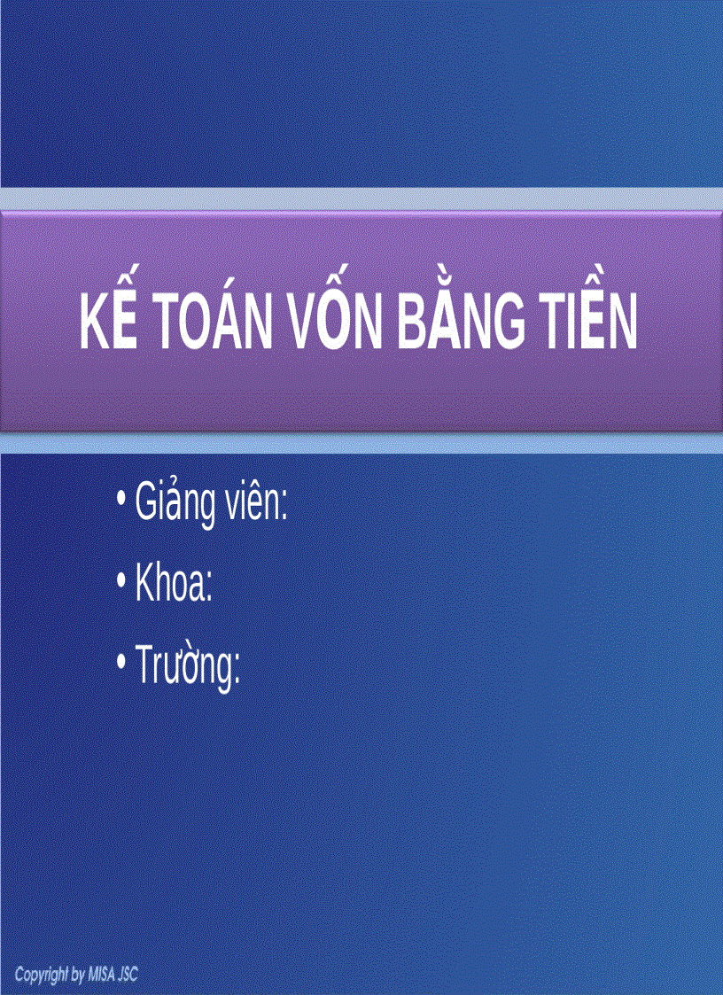 image for page Kế toán vốn bằng tiền