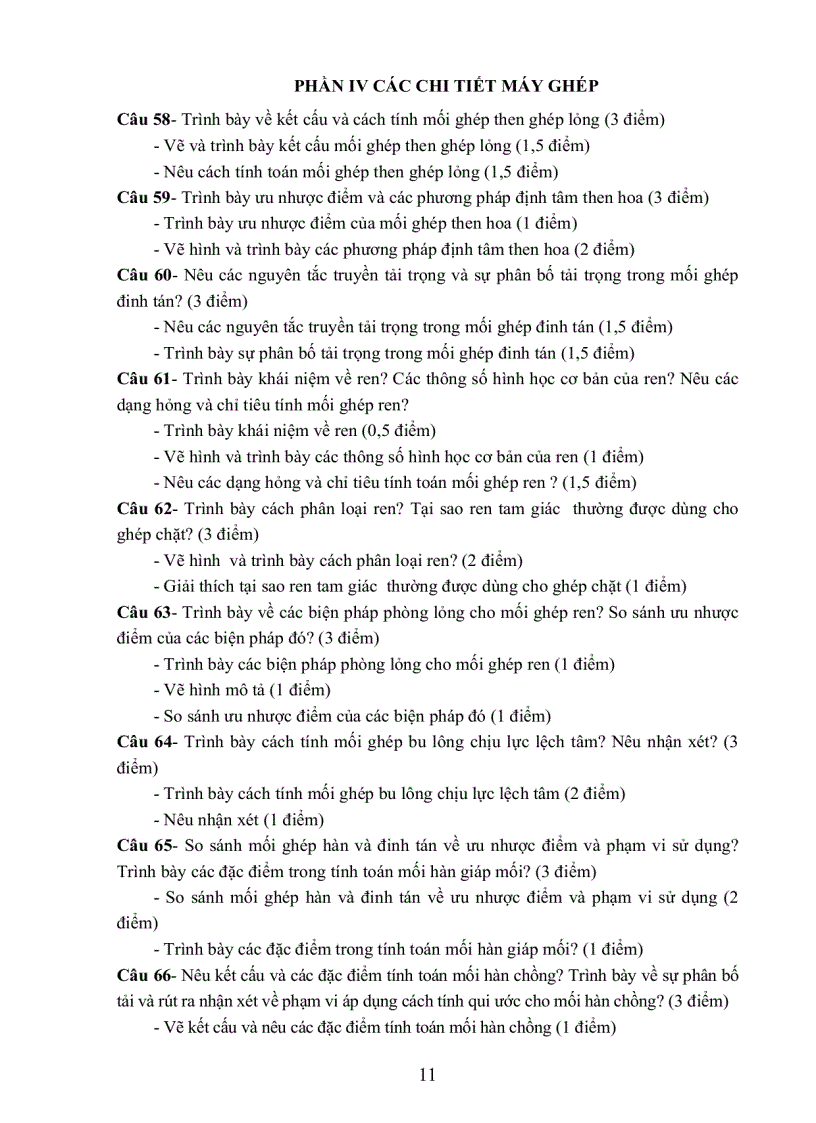 image for page Ngân hàng câu hỏi Chi Tiết Máy