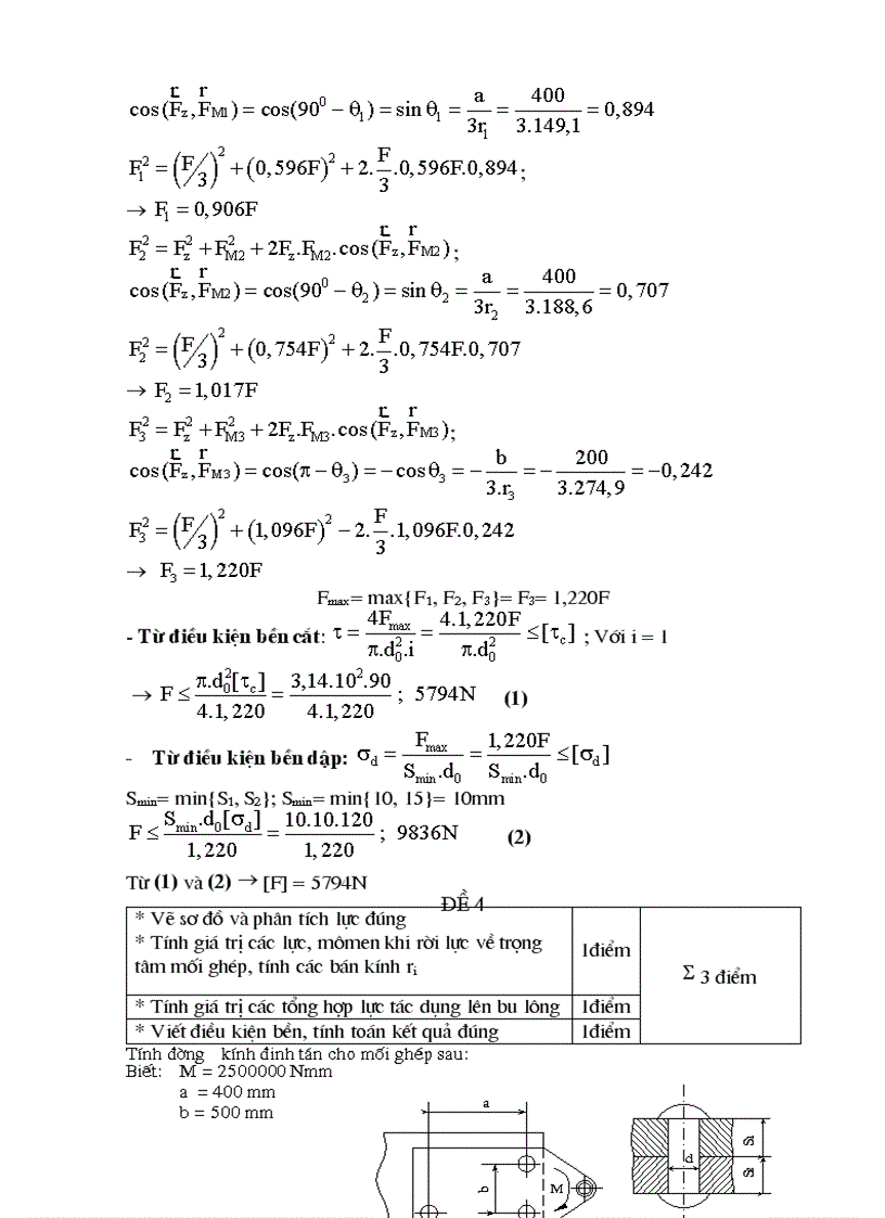 image for page Đáp án đề thi chi tiết máy học phần II