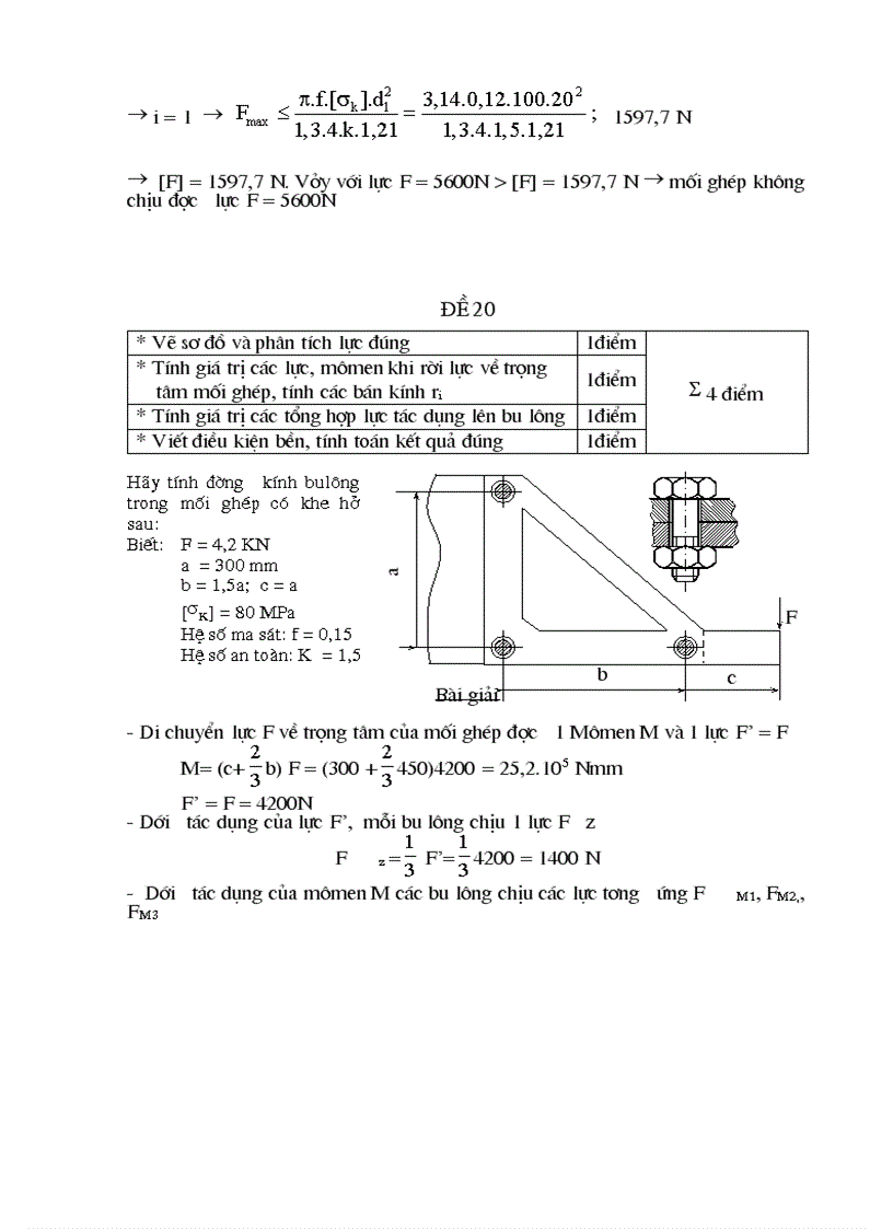 image for page Đáp án đề thi chi tiết máy học phần II