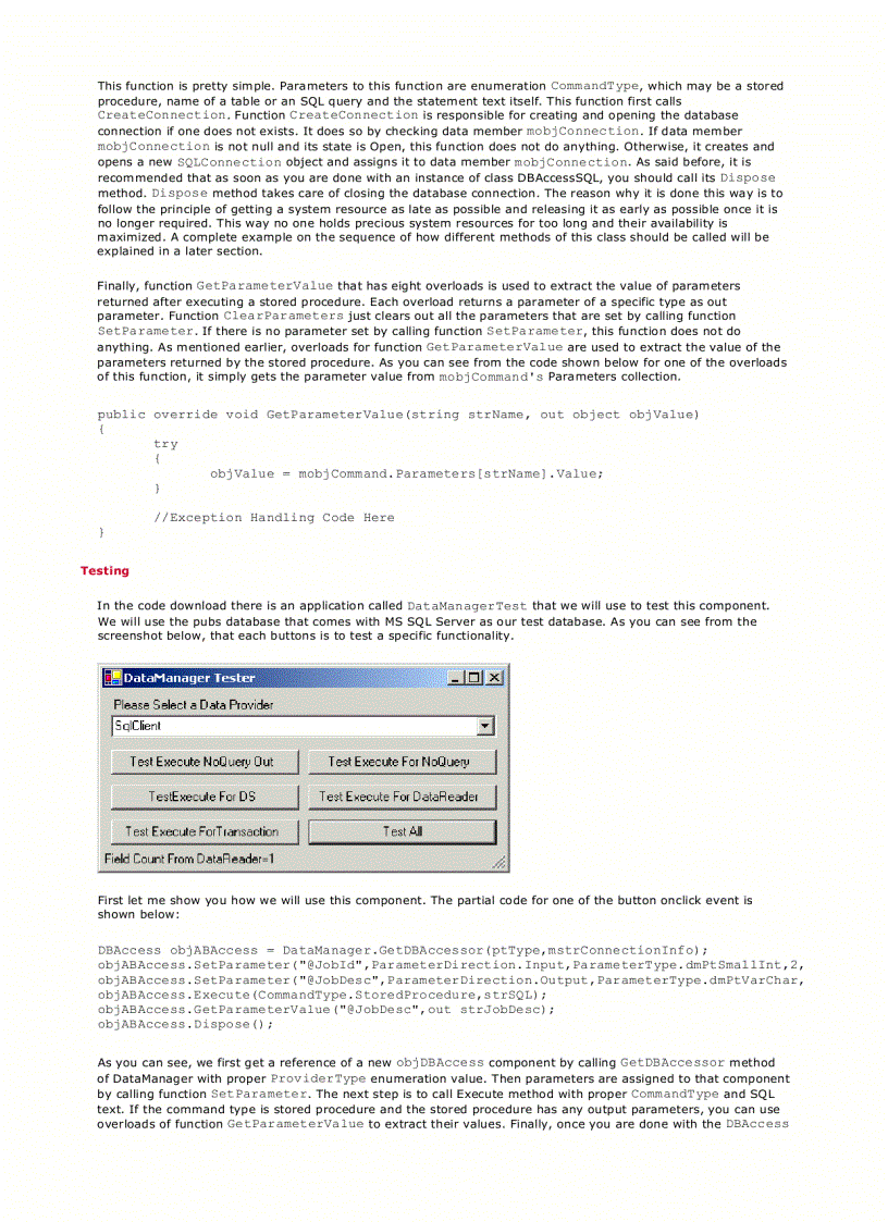 image for page Developing a Universal Data Access Layer leveraging ADO NET C and Factory Design Pattern