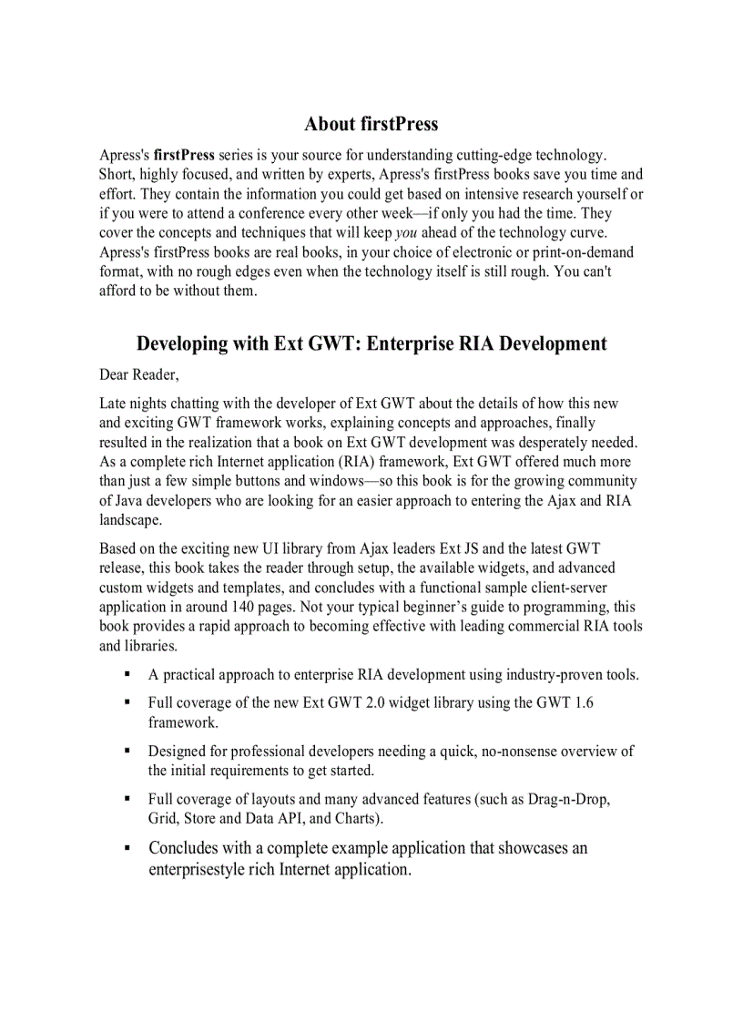image for page Developing with Ext GWT Enterprise RIA Development