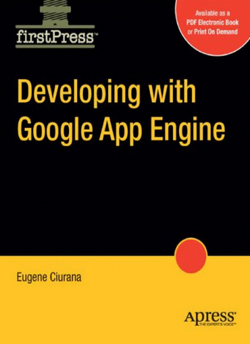 image for page Developing with Google App Engine